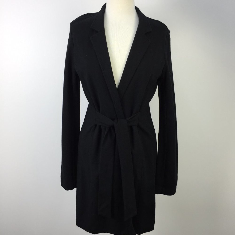 Eileen Fisher Tie-Waist/Belted Jacket with Collar
